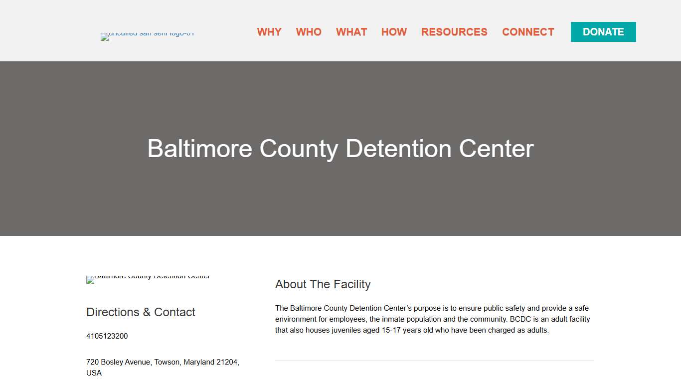 Baltimore County Detention Center - Uncuffed Ministries